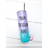 20 oz multicolored skinny straight tumbler